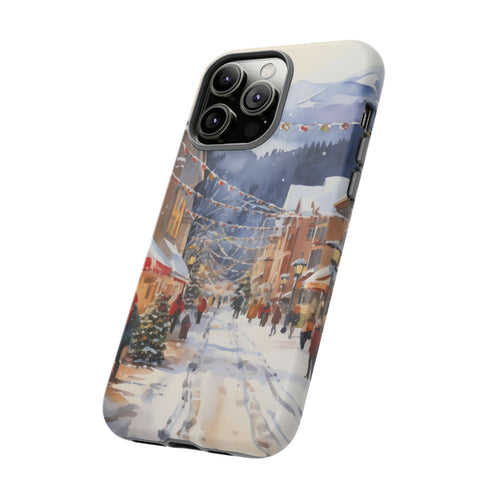 Bustling Victorian Christmas Market - Impact Resistant Phone Case